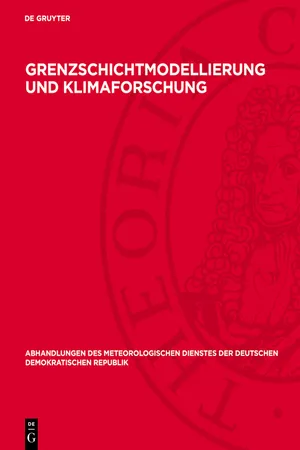 Grenzschichtmodellierung und Klimaforschung