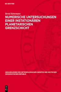 Numerische Untersuchungen einer instationären planetarischen Grenzschicht_cover