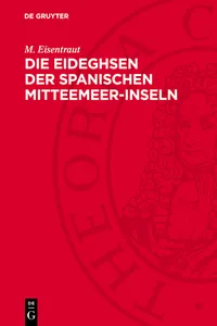 Die Eideghsen der spanischen Mitteemeer-Inseln_cover