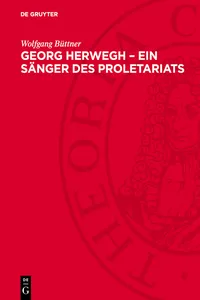 Georg Herwegh – Ein Sänger des Proletariats_cover