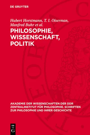 Philosophie, Wissenschaft, Politik