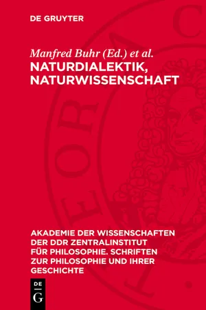 Naturdialektik, Naturwissenschaft