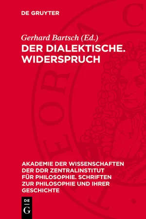 Der dialektische. Widerspruch