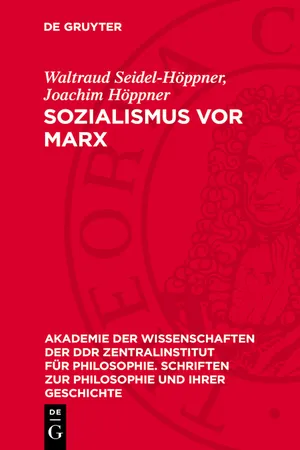 Sozialismus vor Marx