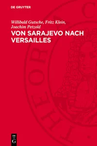 Von Sarajevo nach Versailles_cover