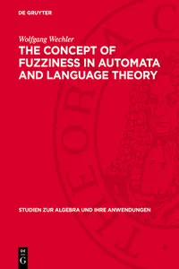 The Concept of Fuzziness in Automata and Language Theory_cover