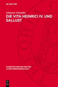 Die Vita Heinrici IV. und Sallust_cover