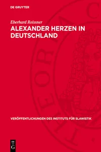 Alexander Herzen in Deutschland_cover