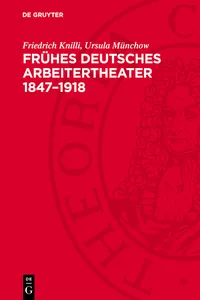 Frühes deutsches Arbeitertheater 1847–1918_cover