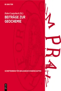 Beiträge zur Geochemie_cover