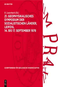 21. Geophysikalisches Symposium der sozialistischen Länder, Leipzig, 14. bis 17. September 1976_cover