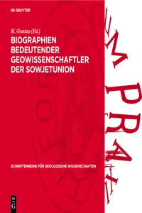 Biographien bedeutender Geowissenschaftler der Sowjetunion_cover