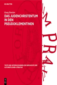 Das Judenchristentum in den Pseudoklementinen_cover