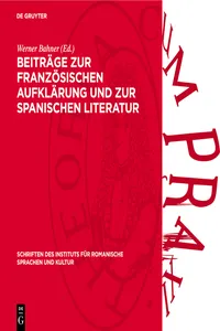 Beiträge zur französischen Aufklärung und zur spanischen Literatur_cover