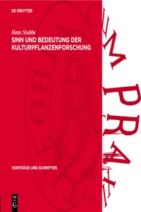 Sinn und Bedeutung der Kulturpflanzenforschung_cover