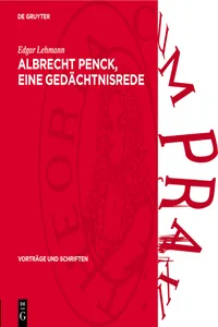 Albrecht Penck, eine Gedächtnisrede_cover