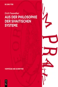 Aus der Philosophie der sivaitischen Systeme_cover