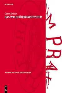 Das Waldhöhentarifsystem_cover