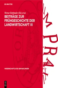 Beiträge zur Frühgeschichte der Landwirtschaft III_cover