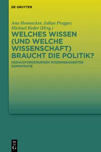 Welches Wissen braucht die Politik?_cover