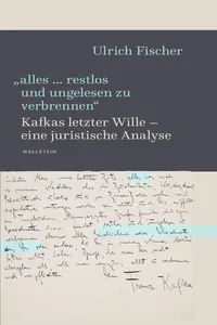 »alles … restlos und ungelesen zu verbrennen«_cover