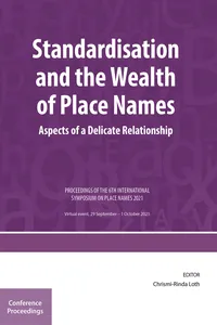 Standardisation and the Wealth of Place Names_cover