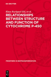 Relationships between Structure and Function of Cytochrome P-450_cover