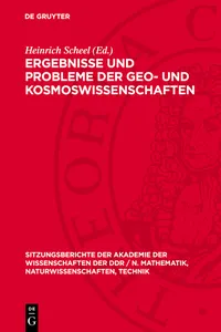 Ergebnisse und Probleme der Geo- und Kosmoswissenschaften_cover