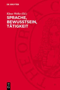 Sprache, Bewußtsein, Tätigkeit_cover