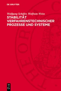 Stabilität verfahrenstechnischer Prozesse und Systeme_cover