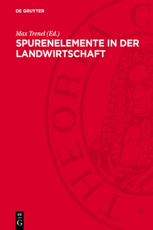 Spurenelemente in der Landwirtschaft