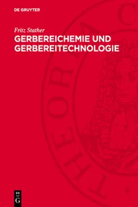 Gerbereichemie und Gerbereitechnologie_cover