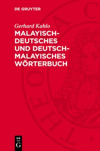 Malayisch-deutsches und deutsch-malayisches Wörterbuch_cover