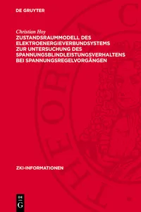 Zustandsraummodell des Elektroenergieverbundsystems zur Untersuchung des Spannungsblindleistungsverhaltens bei Spannungsregelvorgängen_cover