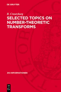 Selected Topics on Number-Theoretic Transforms_cover