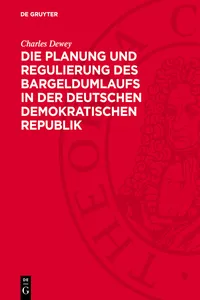 Die Planung und Regulierung des Bargeldumlaufs in der Deutschen Demokratischen Republik_cover