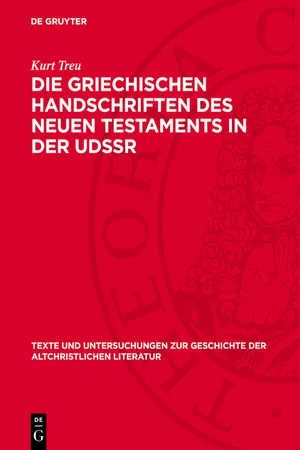 Die Griechischen Handschriften des Neuen Testaments in der UdSSR