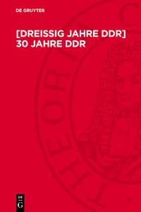 [Dreißig Jahre DDR] 30 Jahre DDR_cover