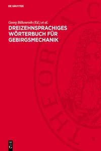 Dreizehnsprachiges Wörterbuch für Gebirgsmechanik_cover