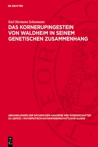 Das Kornerupingestein von Waldheim in seinem genetischen Zusammenhang_cover