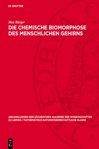 Die chemische Biomorphose des menschlichen Gehirns_cover