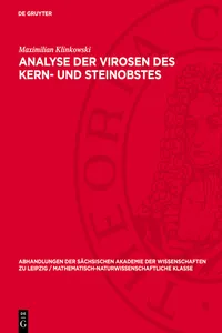 Analyse der Virosen des Kern- und Steinobstes_cover