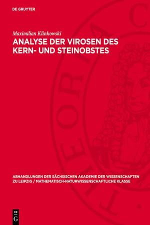 Analyse der Virosen des Kern- und Steinobstes