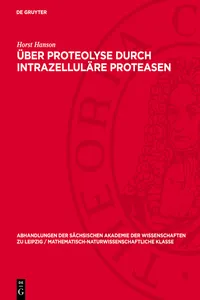 Über Proteolyse durch intrazelluläre Proteasen_cover