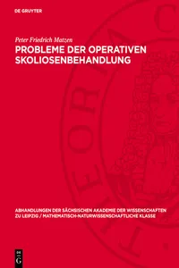 Probleme der operativen Skoliosenbehandlung_cover