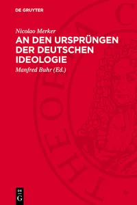 An den Ursprüngen der deutschen Ideologie_cover