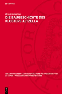 Die Baugeschichte des Klosters Altzella_cover