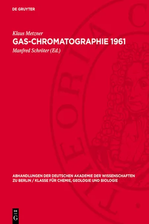 Gas-Chromatographie 1961