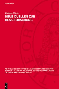 Neue Ouellen zur Hess-Forschung_cover