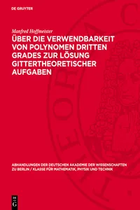 Über die Verwendbarkeit von Polynomen dritten Grades zur Lösung gittertheoretischer Aufgaben_cover